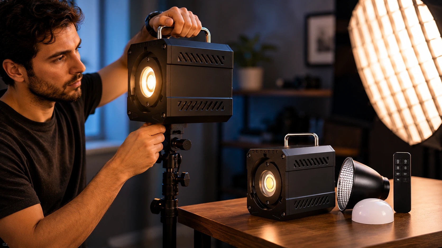 VEDO Luz Fotográfica COB 80W Review: Pequena no Tamanho, Grande na Iluminação?
