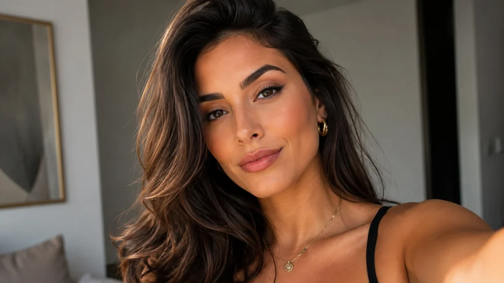 [Imagem: close de uma mulher sozinha olhando para a câmera com expressão confiante, iluminação natural e estética sofisticada para redes sociais]